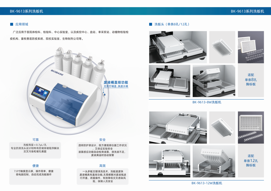 洗板機應用領域及洗板頭